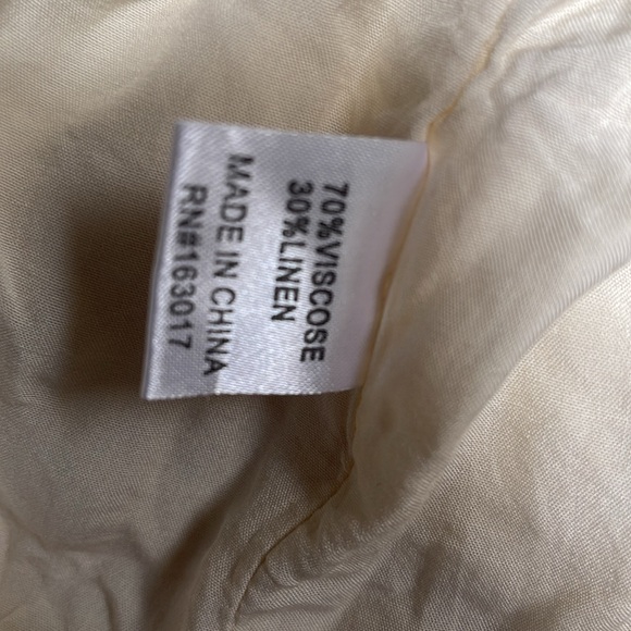 PRINCESS POLLY Romper Colleen Cream Linen Blend Adustable Straps Size 4 - Picture 9 of 9